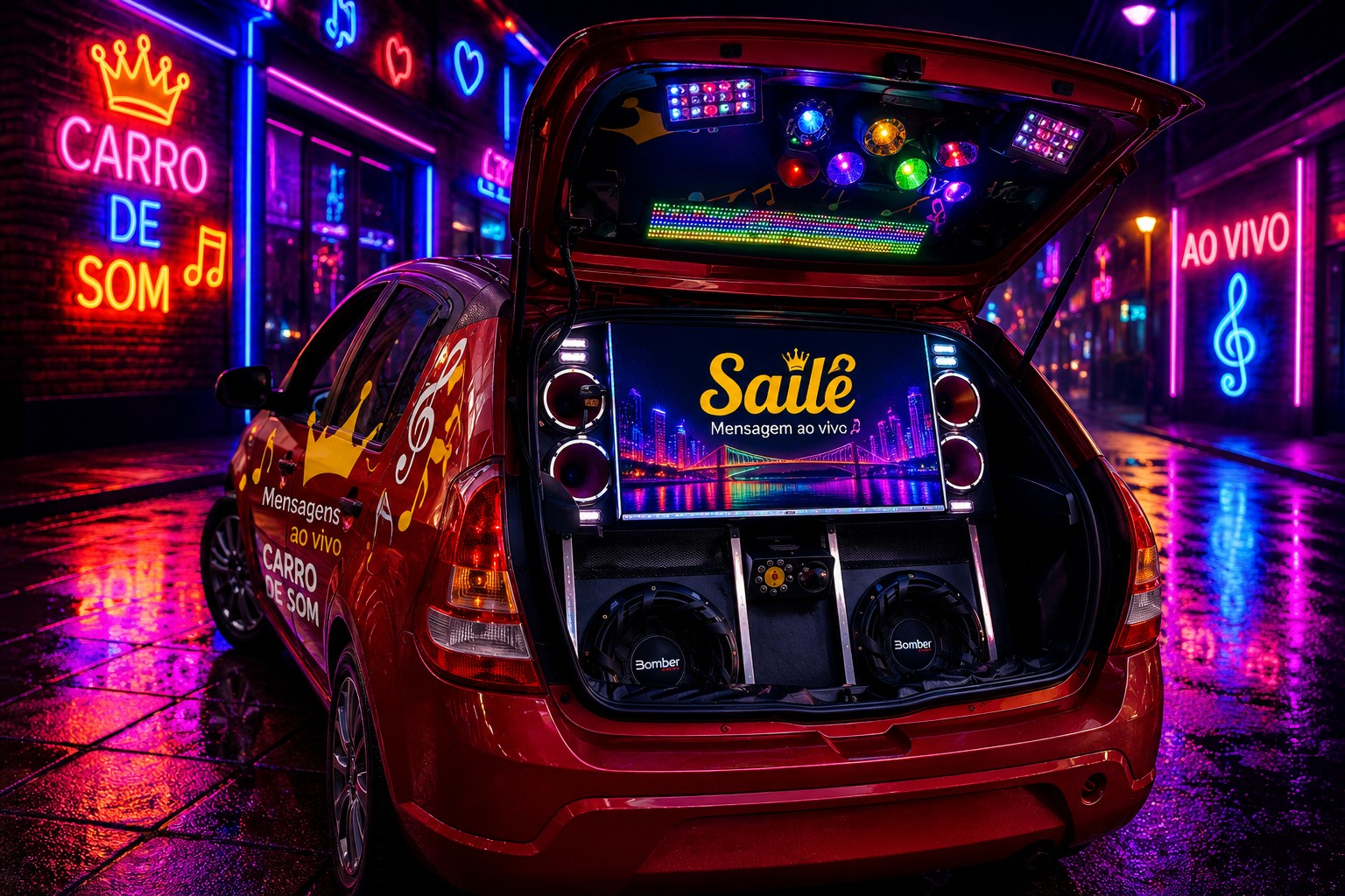 Saile Mensagens ao Vivo e carro de som